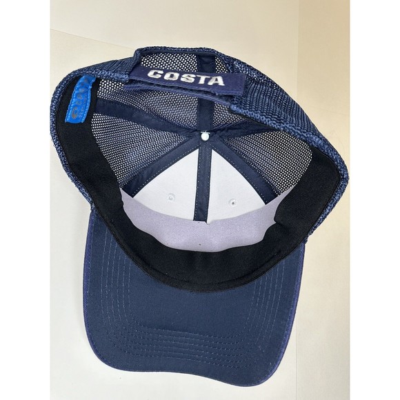 COSTA Del Mar Chesapeake SnapBack Trucker Hat Cap Blue Red White OSFA - Picture 9 of 11